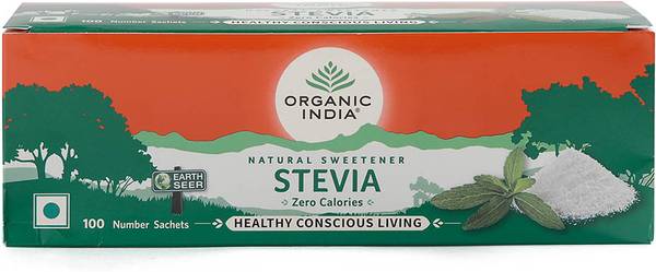 ORGANIC INDIA Stevia 100 Sachets Sweetener