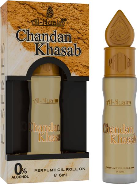 Al-Nuaim E-Series Chandan Khasab Attar Roll On - Pack Of 1 (6ml) Floral Attar