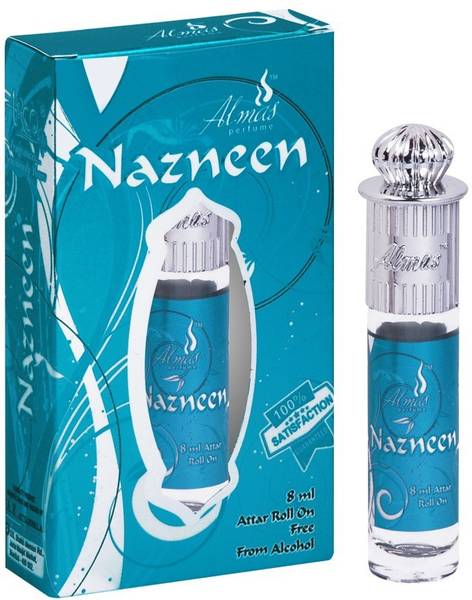 Almas BRAND 100% ORIGINAL (NAZNEEN) GREAT FRAGRANCE LONG-LASTING (UNISEX) 8ML Floral Attar