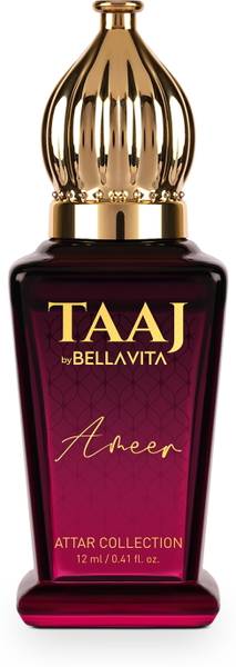 Bella vita organic TAAJ Ameer Attar|Unisex Non-Alcoholic Roll-On Attar|With Lemon & Woody Notes| Floral Attar