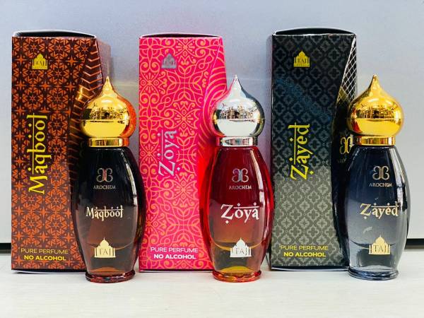 AROCHEM Attars - Maqbool, Zoya, and Zayad - for an Alluring Fragrance Experience" Herbal Attar