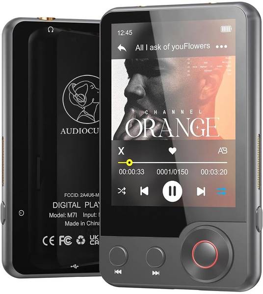 AUDIOCULAR M71 MP3 Player with Bluetooth, Dual Audio Jack, HiFi Speaker 32 GB MP3 Player