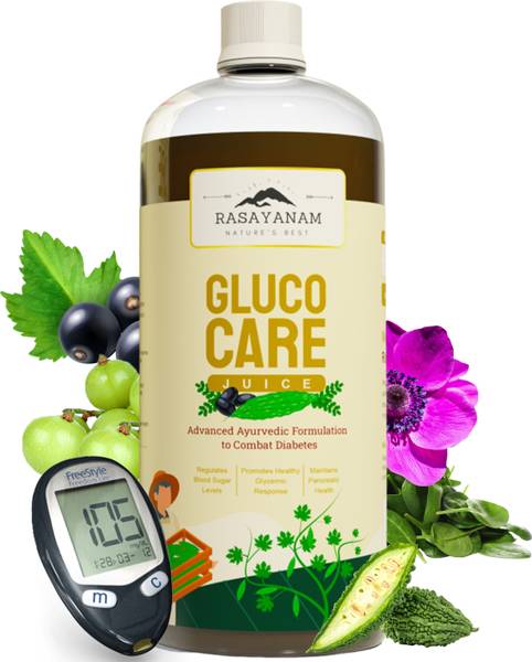 Rasayanam GlucoCare Juice For Diabetes Care | Jamun, Karela, Jamun & More Ayurvedice Herbs