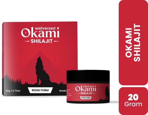 Wellversed Okami Shilajit Resin-20g | Performance and Stamina Booster | 100% Ayurvedic,Lab Tested