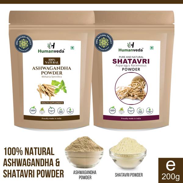 Humanveda 100% Pure Ashwagandha Shatavari Powder (100g x2) - Price History