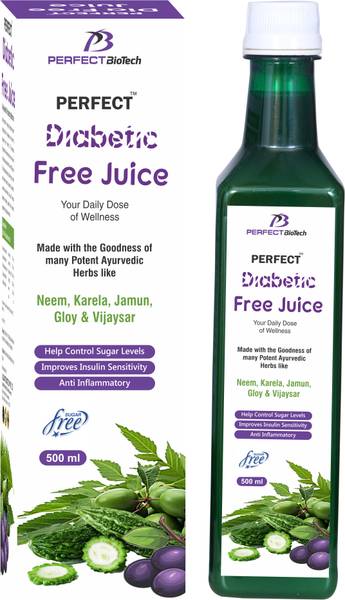 PERFECT Diabetic Free Juice Neem, Karela, Jamun Juice - 100% Natural & Sugar Free