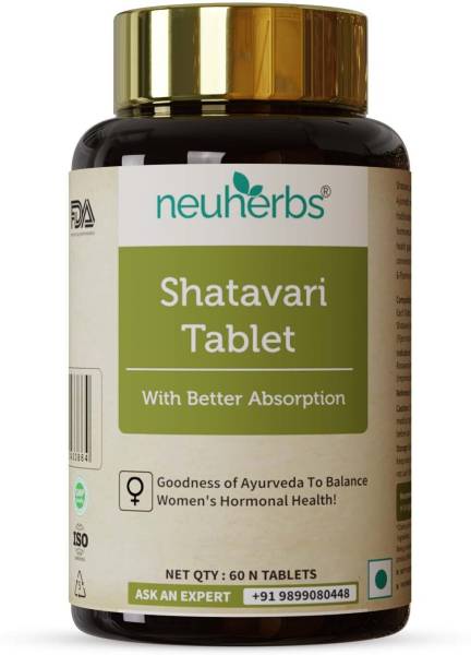 Neuherbs Shatavari Tablet | Ayurveda Herbal Supplement For Women's Hormonal Health-60 Tab