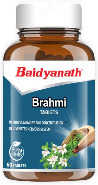 Baidyanath Brahmi Tablets | For Mind and Memory Wellness | Helps to handle lifes daily Stress and Anxiety | Rejuvenates Mind & Body |