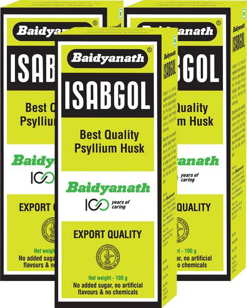 Baidyanath Isabgol-Psyllium Husk Powder -100gm |pack of 3 |Relieves Constipation