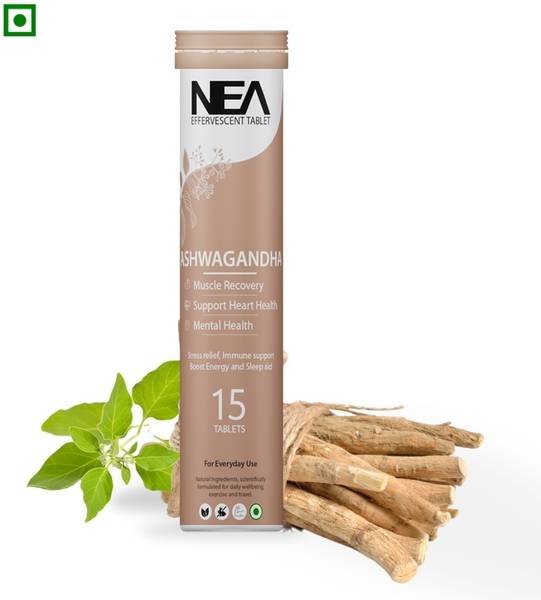 Nea Ayurvedic Ashwagandha Effervescent Tablets | Stress Relief | Boost Energy & Mind