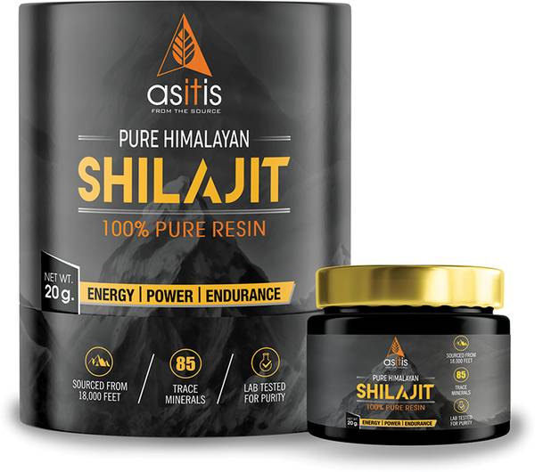 ASITIS Nutrition Pure Shilajit 20g| 100% Natural Himalayan Resin| Rich in Fulvic Acid |