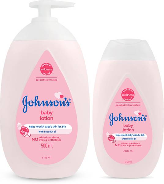 JOHNSON'S BABY Lotion (500ml+200ml) Home & Travel Combo pack