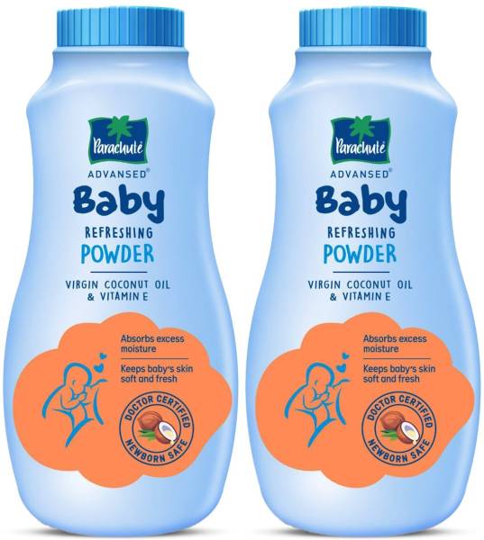 Parachute Advansed Baby Refreshing Powder| Enriched with Virgin Coconut Oil |Refreshes Babys Skin