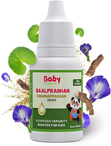 BabyOrgano Swarnaprashan/Baalprashan 100% Ayurvedic Immunity Booster Drops for Kids 15ml