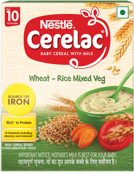 Nestle Cerelac Wheat-Rice Mixed Vegetable Cereal From 10 to 24 Months Cereal