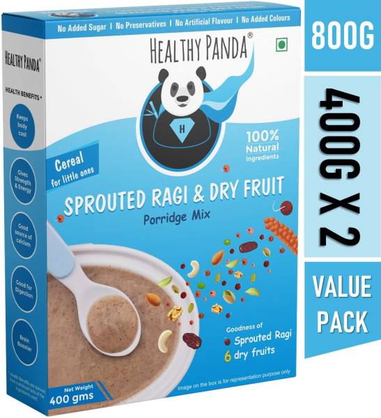HEALTHY PANDA Organic Sprouted Ragi Dry fruit Porridge (800g) Ragi Powder for babies Cereal Cereal