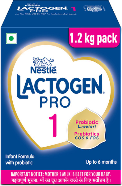 Nestle Lactogen Pro 1 Powder, Infant Formula With Probiotic & Prebiotics, For 0-6 Months, Bag-In-Box