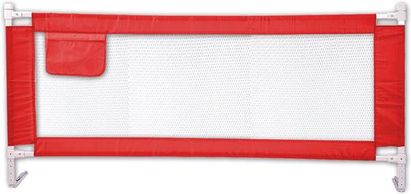 KIDDERY Bed Rails for Baby Toddler Safety Adjustable Height Red