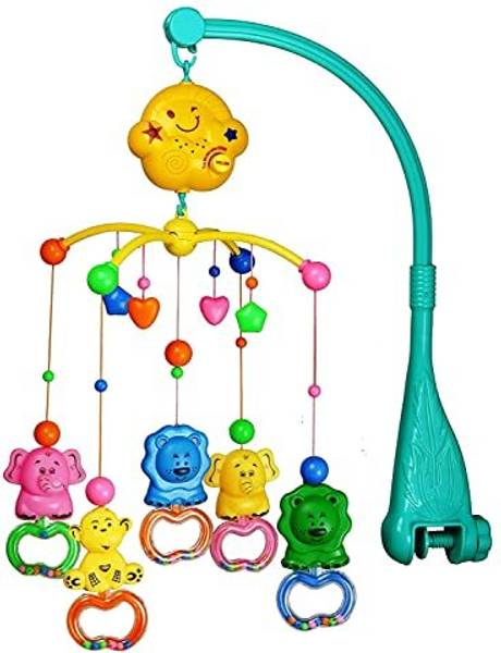 BabyGo Rotating Zoo Musical & Light Rattle Cot Mobile for Cradle and Bed Jhoomer Rattle