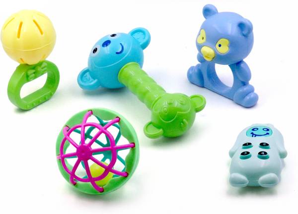 Aditi Toys Soft & Non-Toxic Kinder Rattle, Toys for New Born Babies, Rattles for Infants Rattle