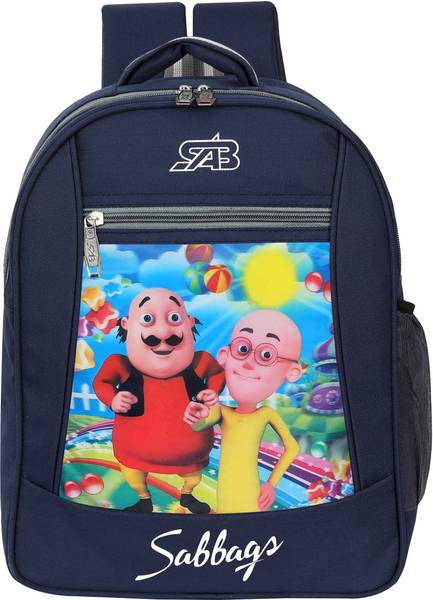 SAB Bags School Bag for Kids Motu Ptlu 3D Character LKG To 2nd