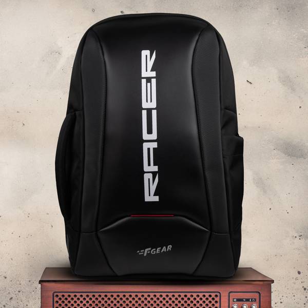 F Gear Racer Black Anti-Theft 20 L Laptop Backpack