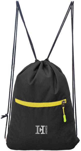 H-Hemes Drawstring Backpack Small Bag Gym Bag for Women & Men With Front Zipper Pocket 12 L Backpack