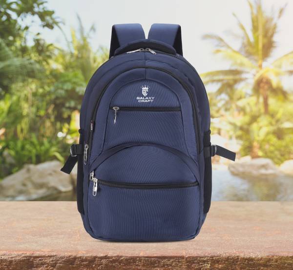 Galaxy Craft Blue Color Design Five Zipper Backpack 40 L Backpack