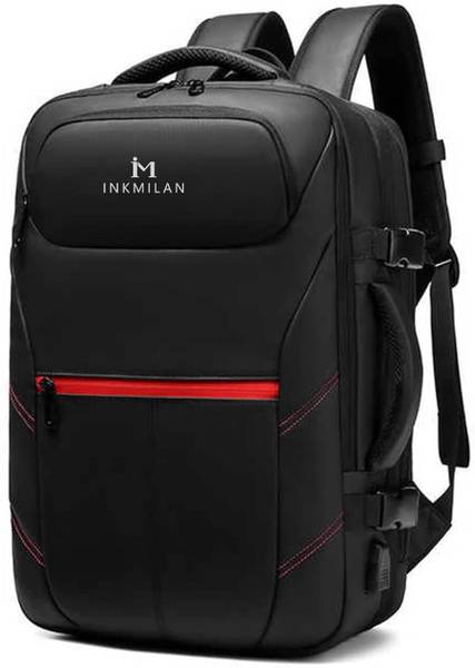 INKMILAN TechTrek Laptop Stylish Backpack with USB Charging Port Large Capacity 35 L Laptop Backpack