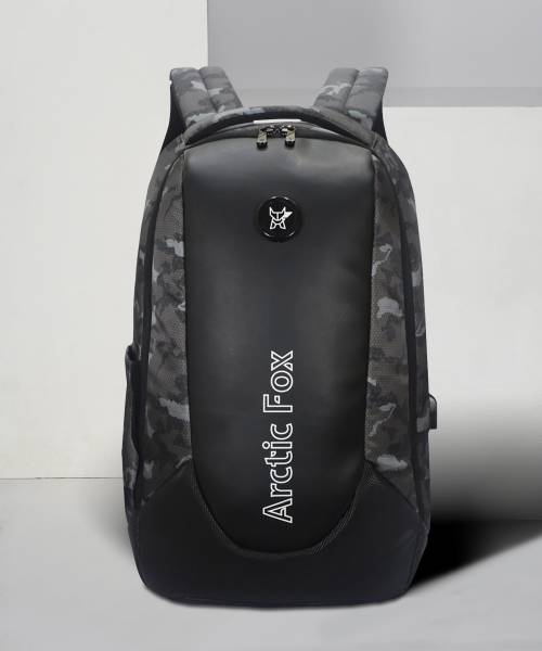 Arctic fox Alarm Zipper System Anti-Theft Camo Black 35 L Laptop Backpack