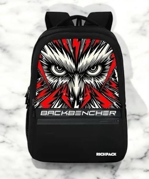 RICHPACK Medium 28 L Laptop Backpack Backbencher New Edition with Hidden Pocket (Black) 28 L Backpack