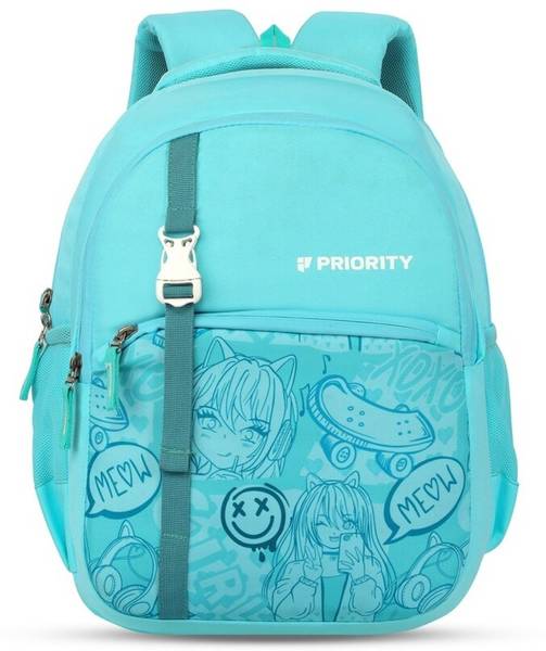 Priority 16 Inch Mischief 001 Arctic Blue Printed School 27 L Backpack