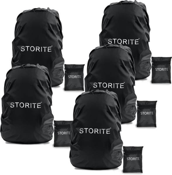 STORITE Polyester Rain Cover Casual Backpack with Pouch ,Black Outdoor, Sports & Camping Waterproof, Dust Proof School Bag Cover, Laptop Bag Cover