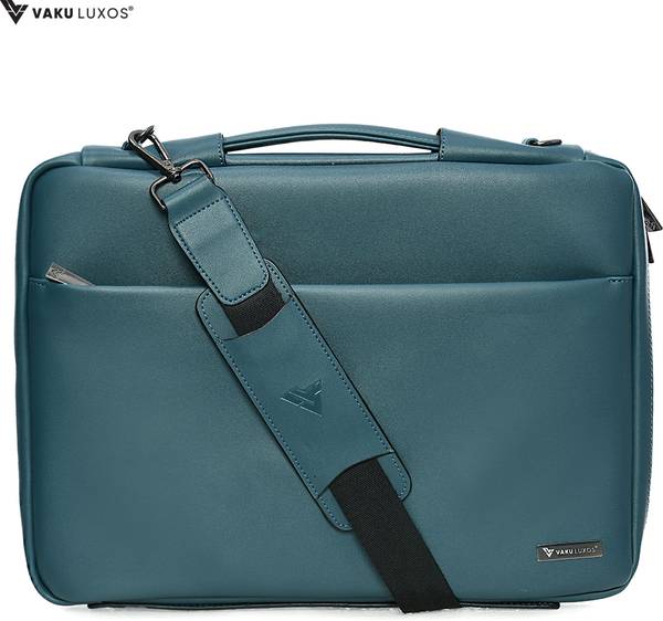 Vaku Luxos DaValencia Premium Leather Briefcase compatible with MacBook Upto 15" Messenger Laptop Bag