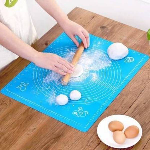 ANIQ Xacton Non-Stick Silicon Reusable Pastry Fondant Dough roti chapati mat BLUE Food-grade Silicone Baking Mat