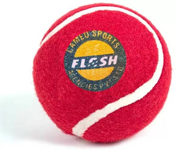 MAALIK Flash Lightest Ball (Flash Ball, Pack of 6, Red) Cricket Tennis Ball