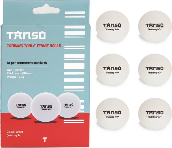 Tanso Training High Performance TT Balls 40+mm for Professional, 3 Star ABS Plastic, Table Tennis Ball