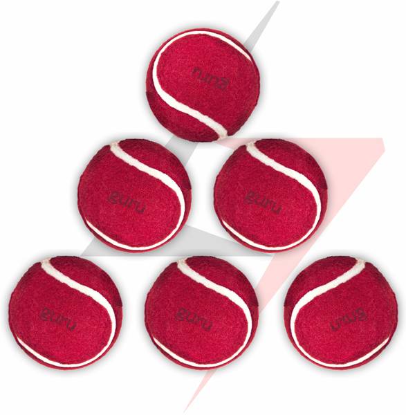 Lyzoo Guru Heavy weight Cricket Tennis Ball All age Group RED Tennis Ball