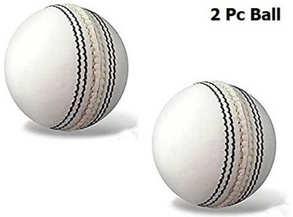 HHS SPORTS Cricket white Leather Ball Cricket 2 Pc Ball (Pack of 2, White) Cricket Leather Ball
