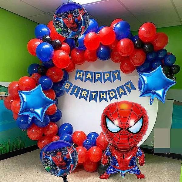 groovy dudz Solid Spider Man Theme Birthday Balloons Balloon - Price History
