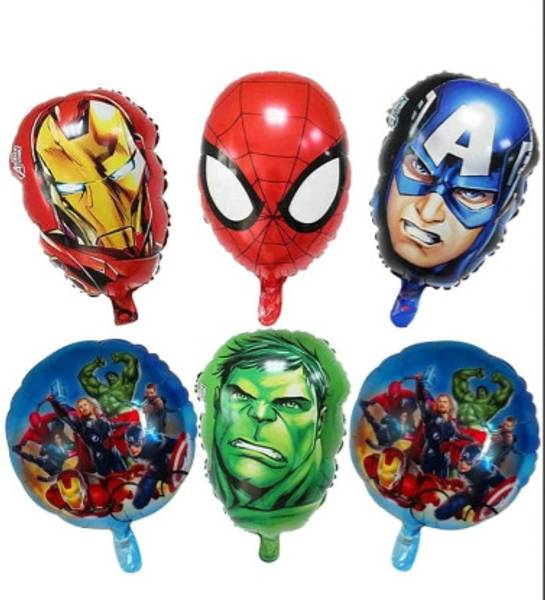 PARTY BREEZE Solid superhero avengers theme birthday party decorations items combo kit balloons Balloon