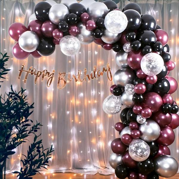 Balloon&You Solid Birthday Decoration Items Combo Kit Balloon Balloon