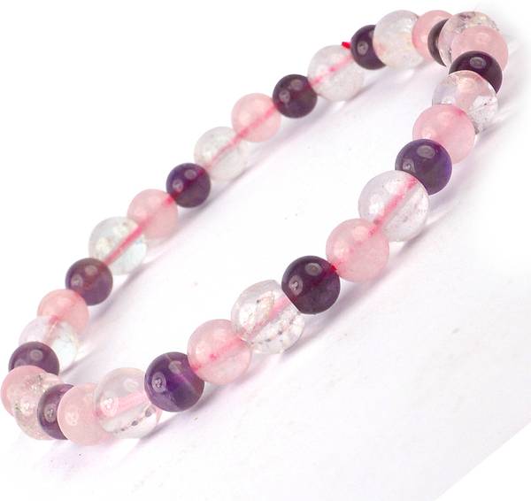 REIKI CRYSTAL PRODUCTS Stone, Rose Quartz, Amethyst Beads, Agate, Crystal Bracelet
