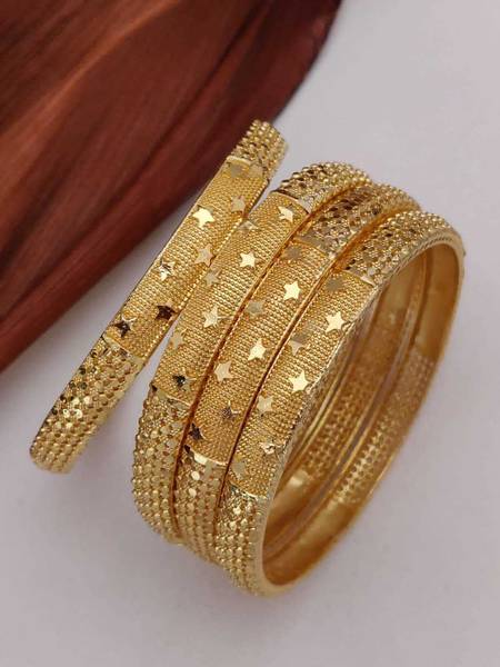 Brass Gold-plated Bangle Set