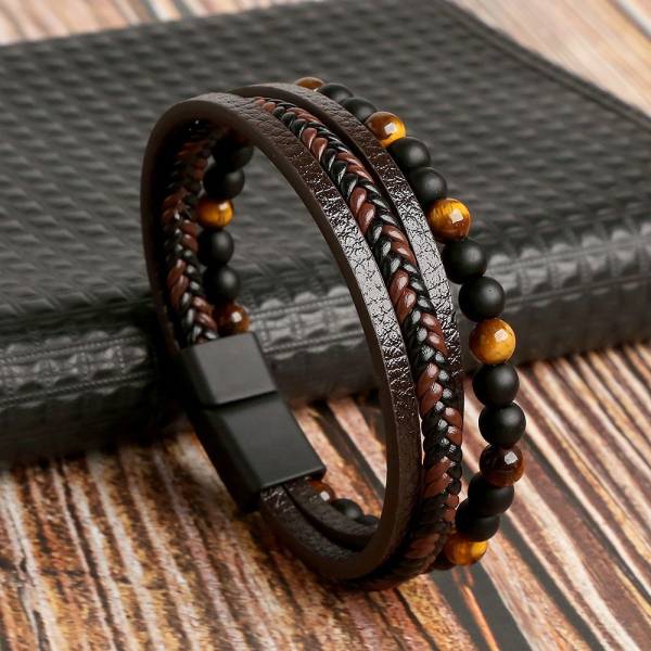 Thrillz Leather Charm Bracelet