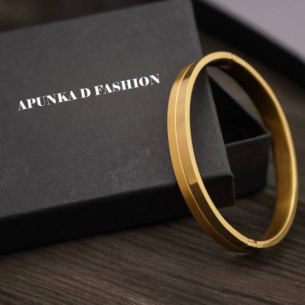 ADF Stainless Steel Gold-plated Kada