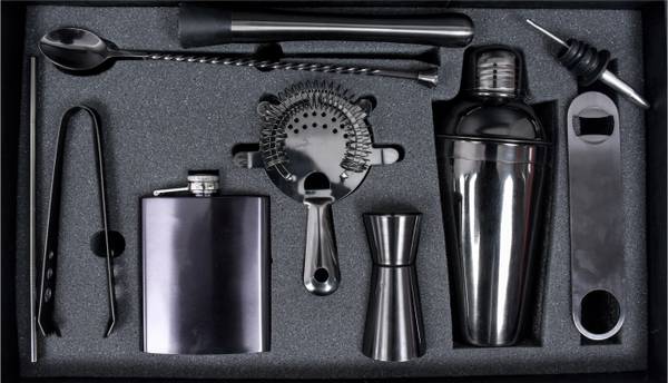 Happyware Cocktail Kit for Home with Storage Case Shaker Kit Bar Accessories kit Party Set Bar Set