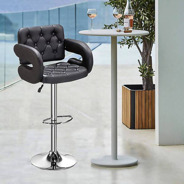 MAESTRO SEATING SYSTEMS Bar Stool Chair Height Adjustable 360 Swivel For Kitchen Caf bar Leatherette Bar Stool