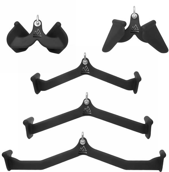 Lat pull down handle bar outlet