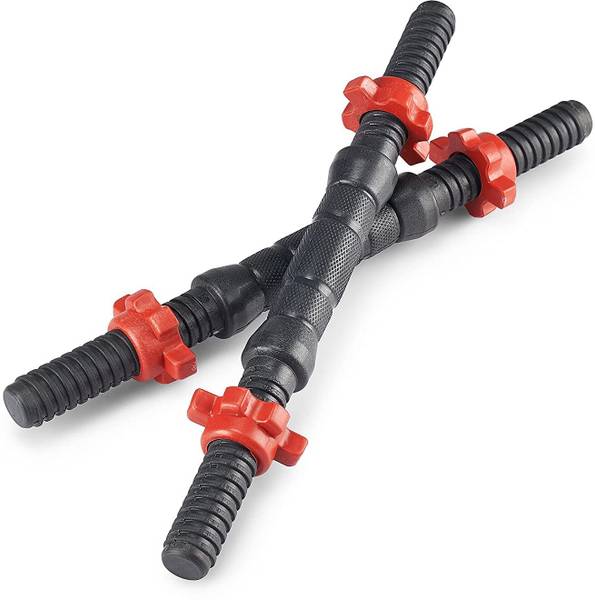 GRIFFIN Solid PVC 15-Inch Dumbbell Rod With Nuts Weight Lifting Bar Pair For Home Gym Weight Lifting Bar